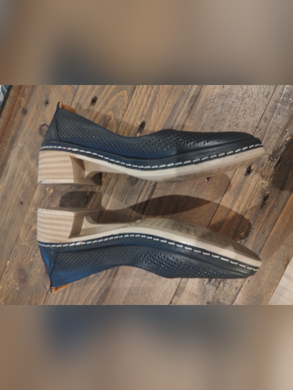Spring Step Women's Black Genuine Leather Heeled Shoes Size 6.5-7 #Comfort #